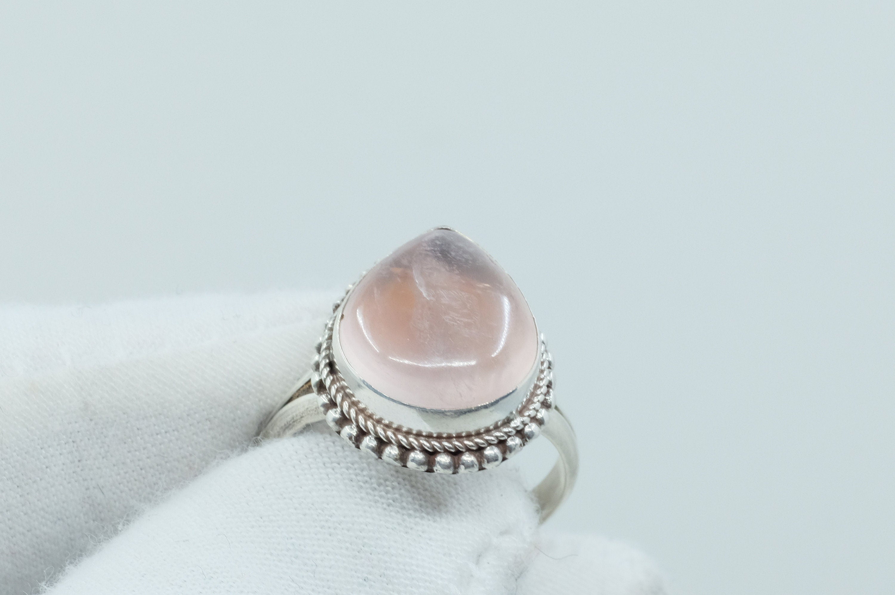 Sterling Silver Rose Quartz Ring