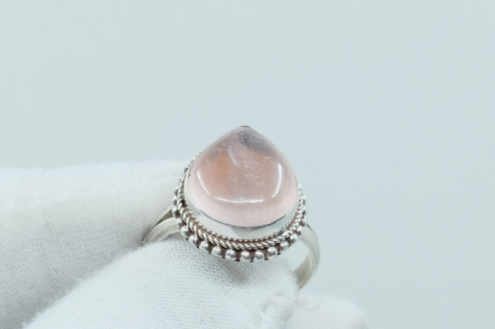 Sterling Silver Rose Quartz Ring