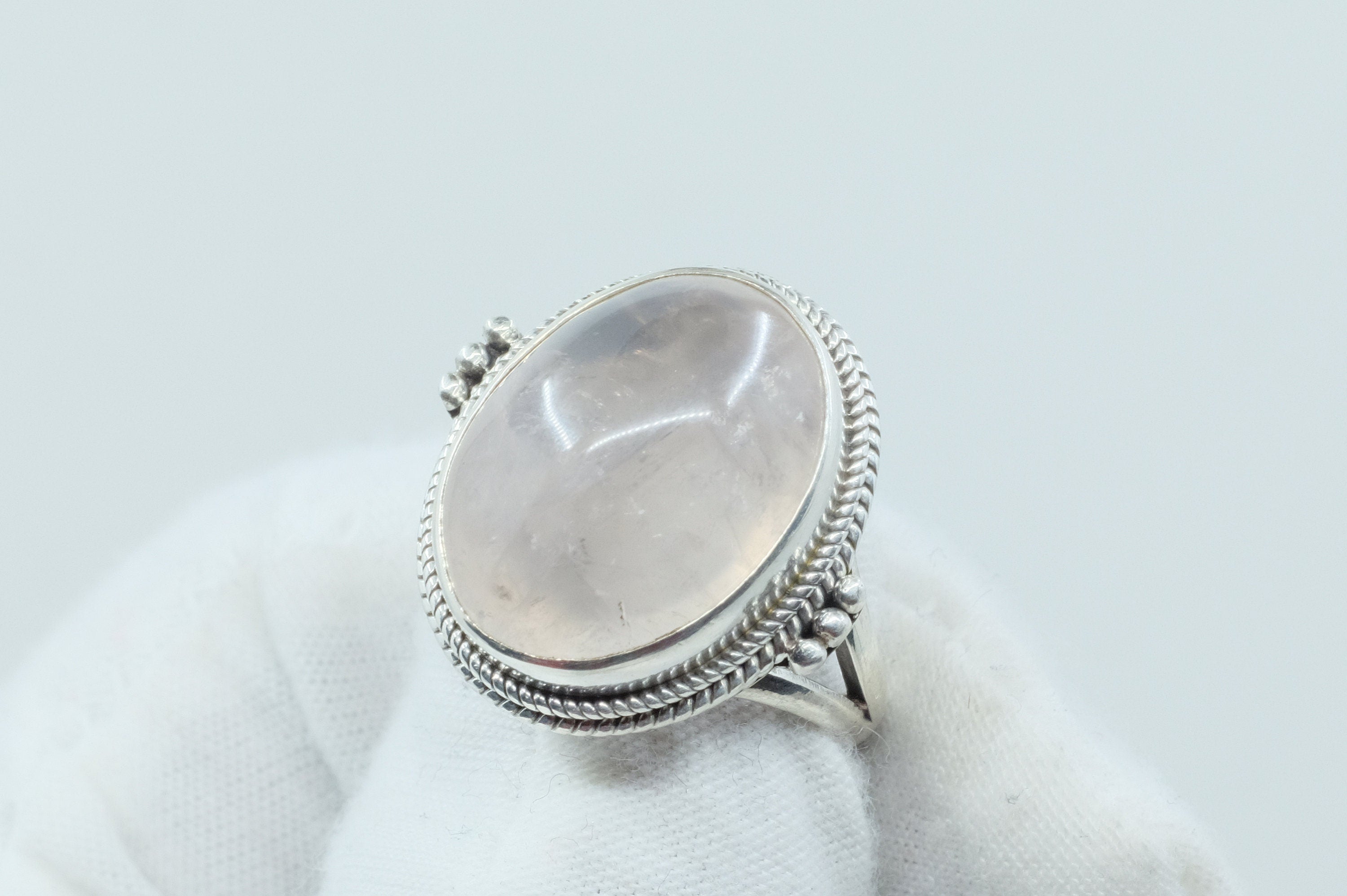 Sterling Silver Rose Quartz Ring