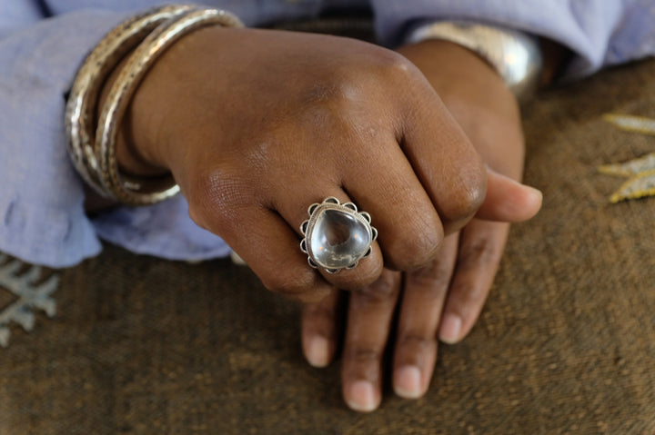 Sterling Silver Clear Quartz Ring