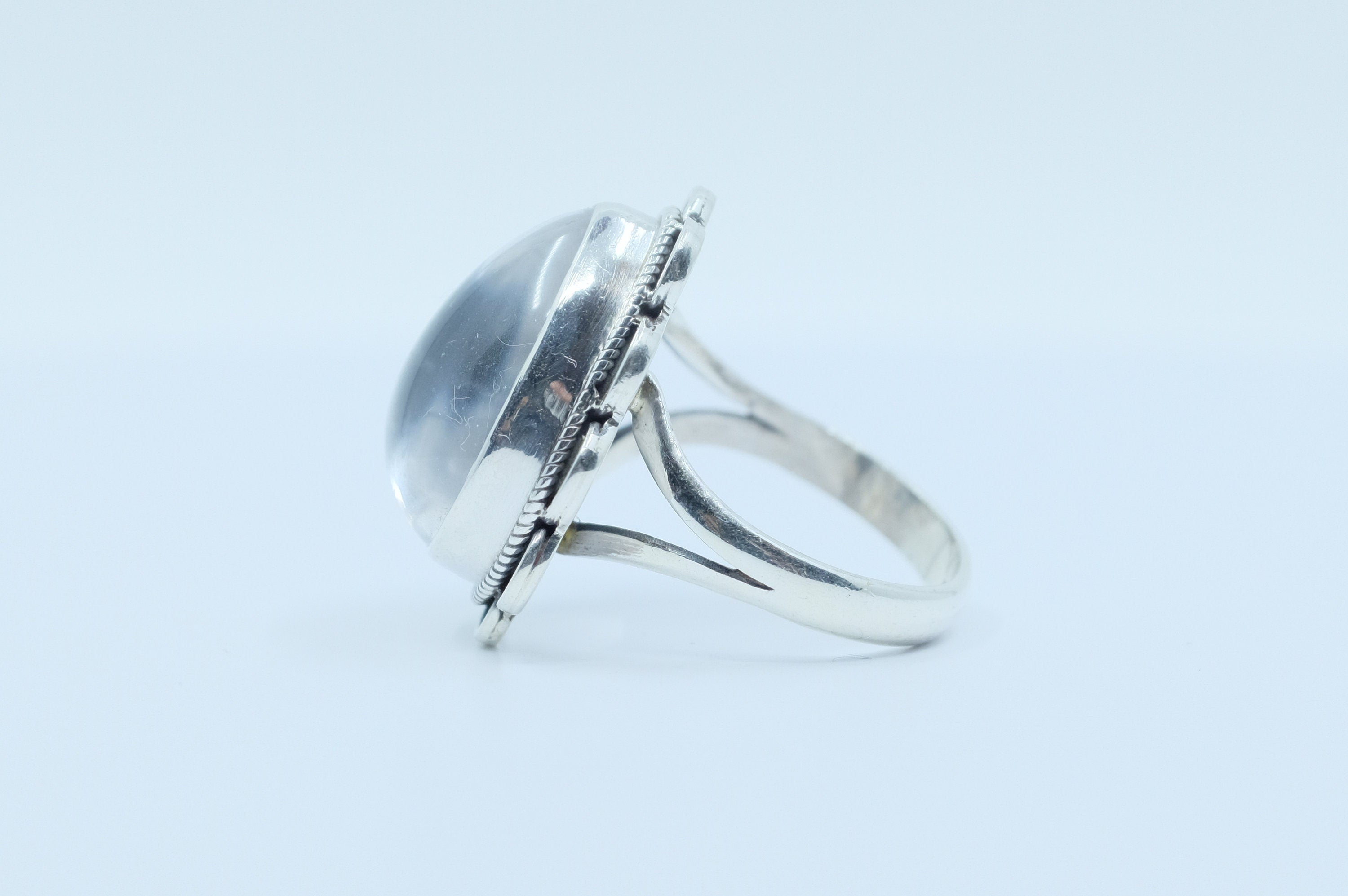 Sterling Silver Clear Quartz Ring