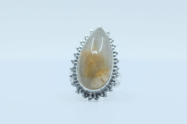 Sterling Silver Rutilated Quartz Ring