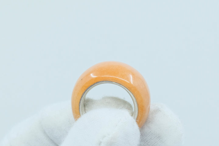 Sterling Silver Orange Aventurine Ring