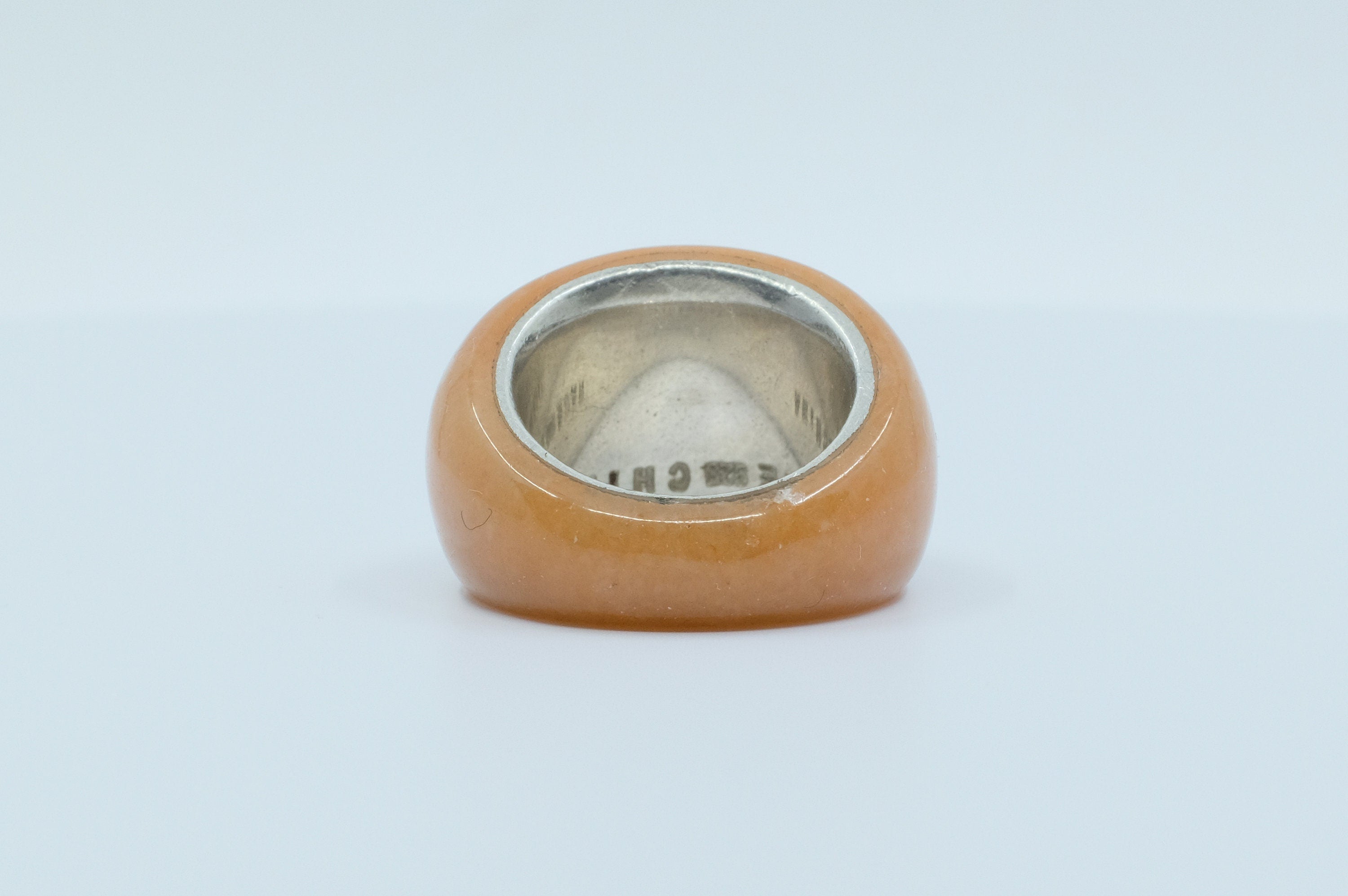 Sterling Silver Orange Aventurine Ring