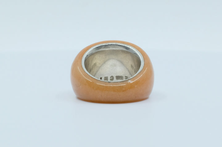 Sterling Silver Orange Aventurine Ring