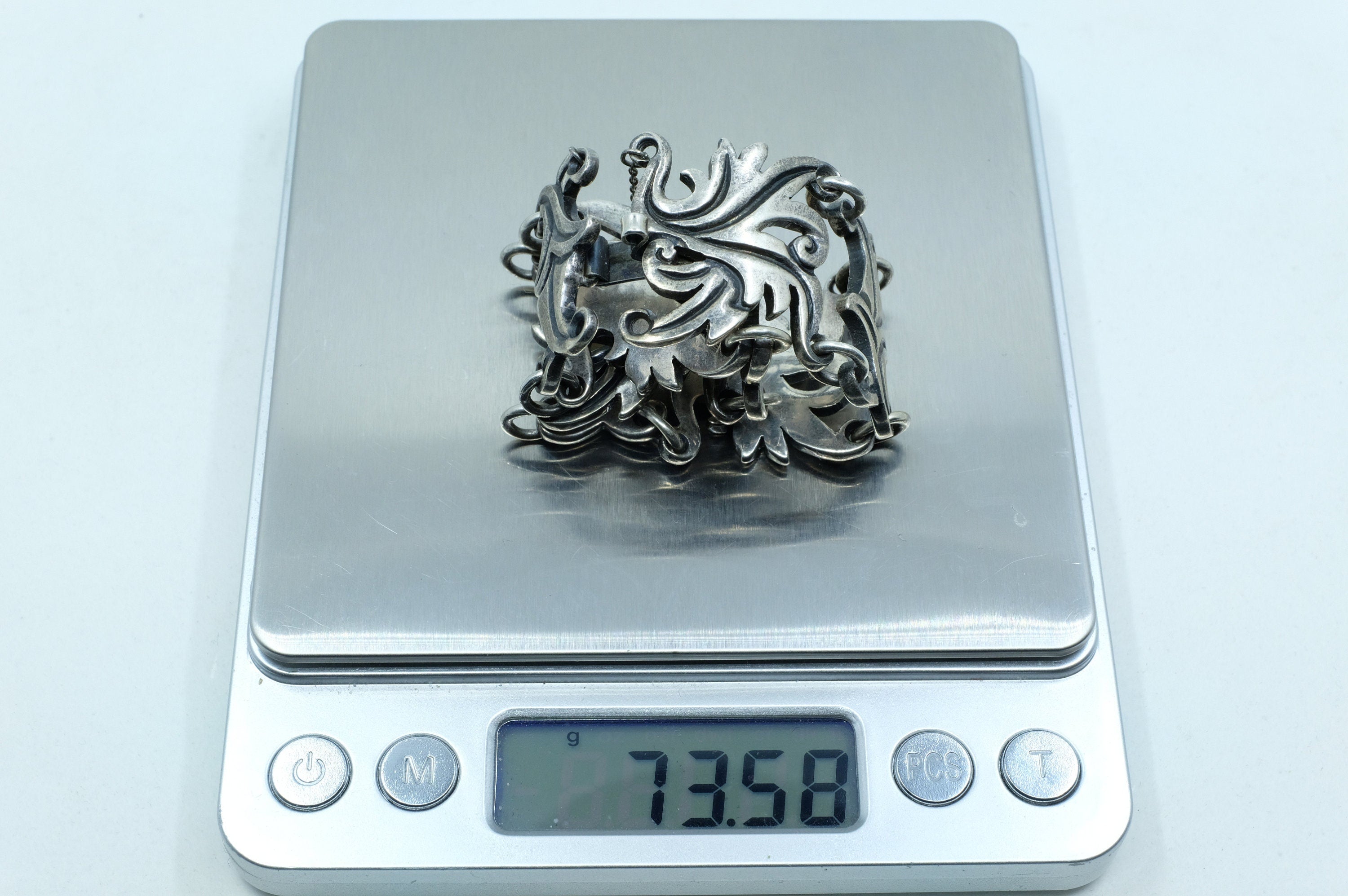 Sterling Silver Pedro Castillo Foliate Bracelet