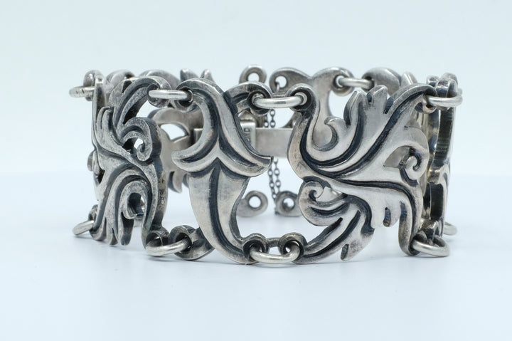 Sterling Silver Pedro Castillo Foliate Bracelet