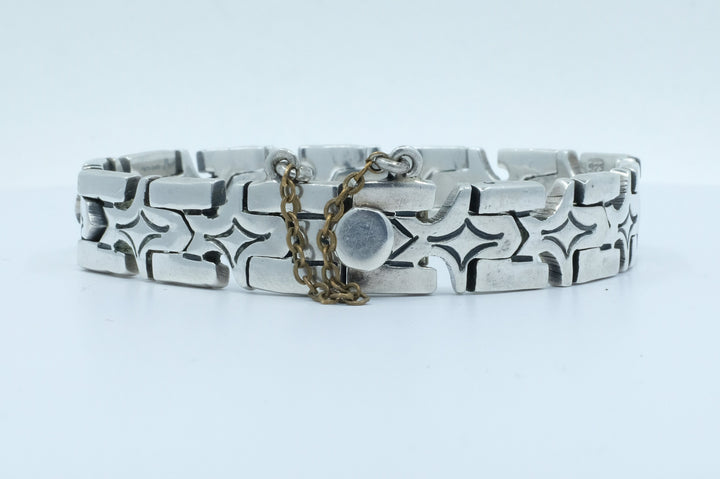 Sterling Silver Panel Bracelet