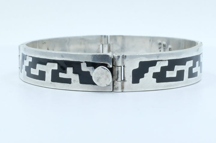 Sterling Silver Onyx Inlay Bracelet