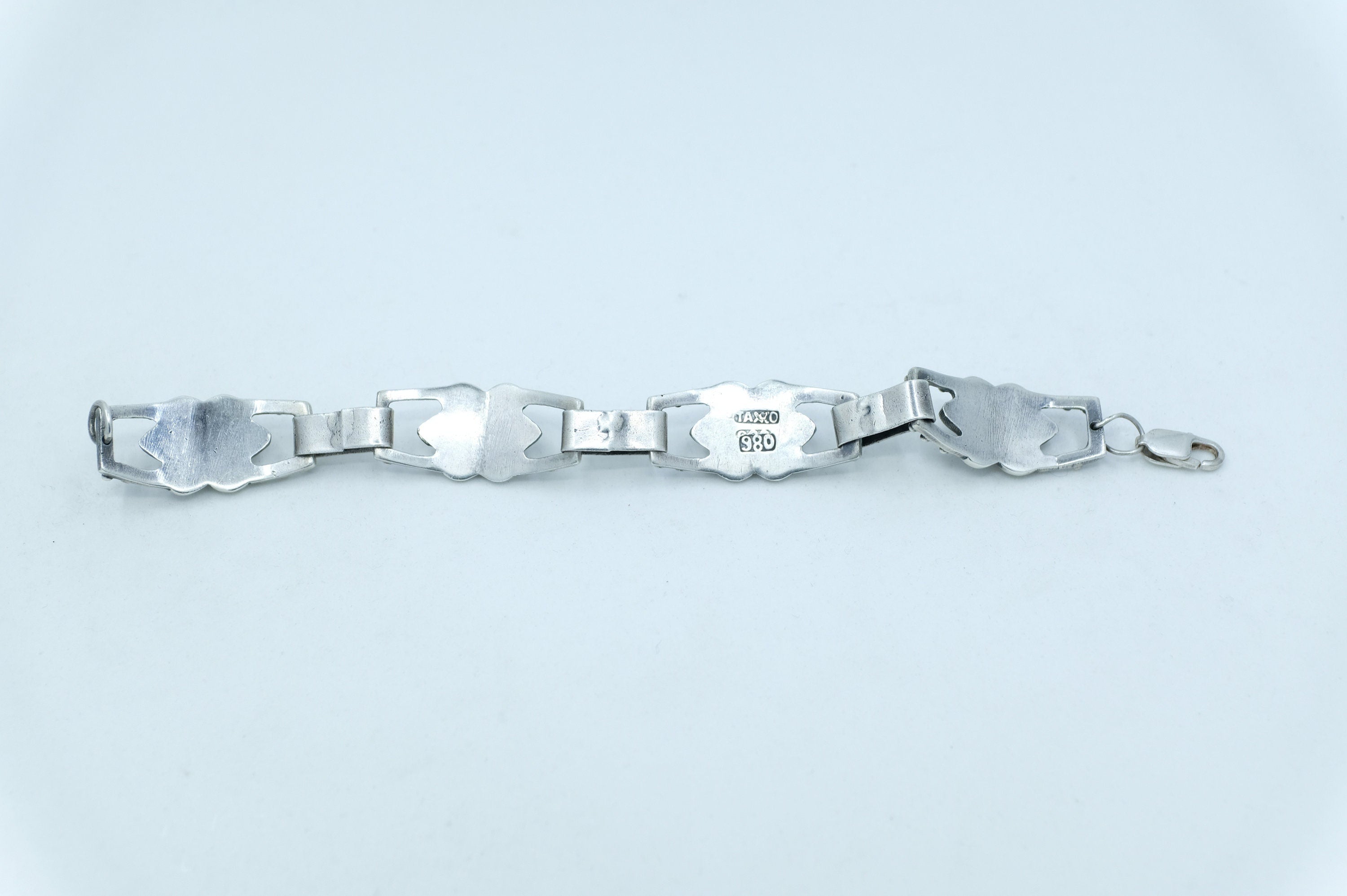 Silver Amethyst Panel Bracelet