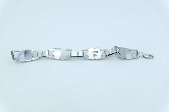 Silver Amethyst Panel Bracelet