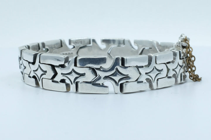 Sterling Silver Panel Bracelet