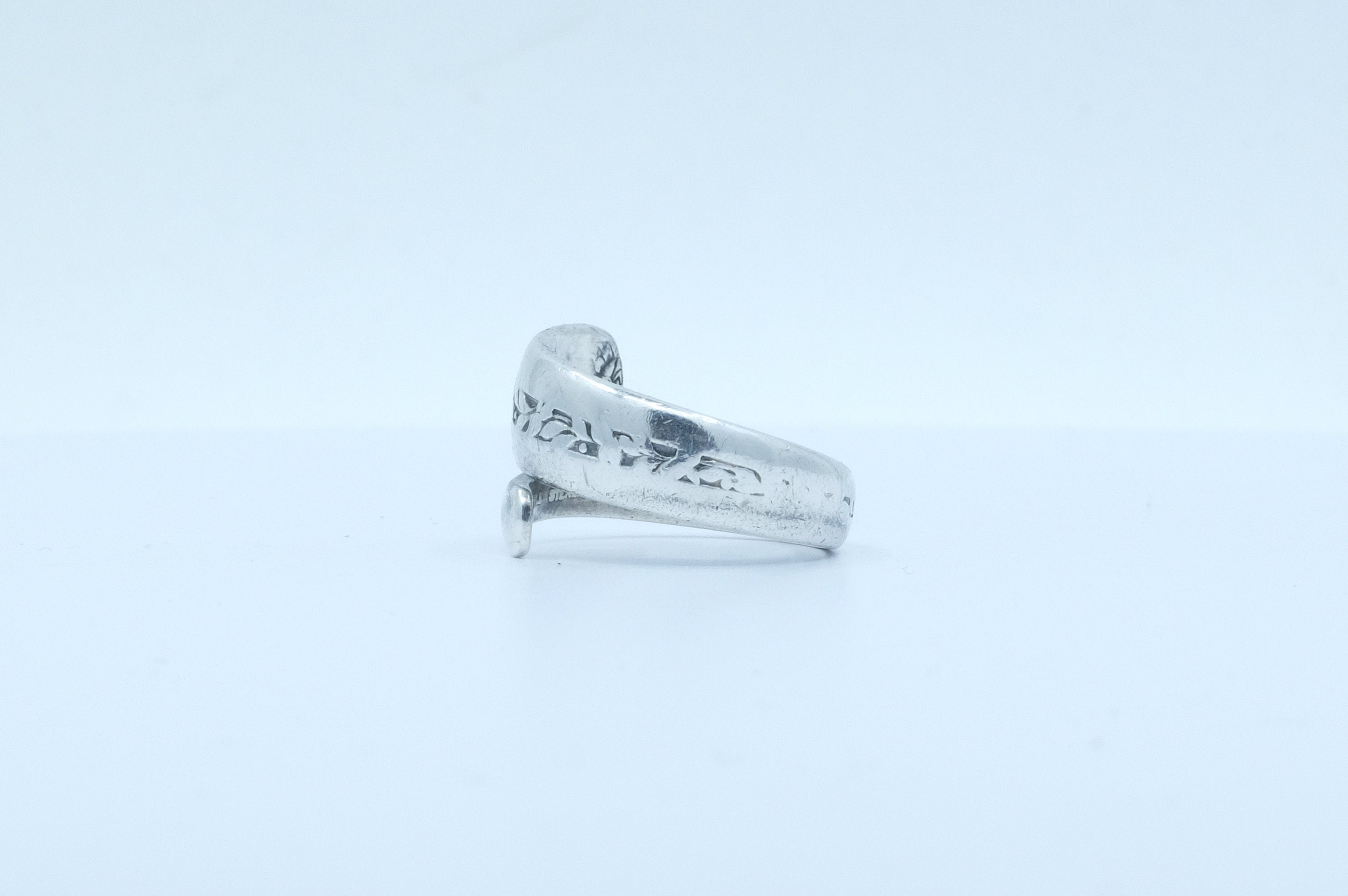 Sterling Silver Towle Floral Spoon Ring