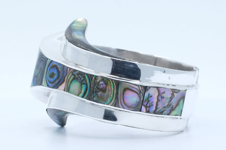 Sterling Silver Alfredo Villasana Abalone Hinged Bracelet