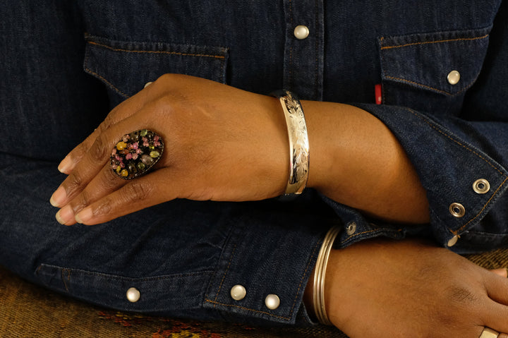 Sterling Silver Hinged Bangle