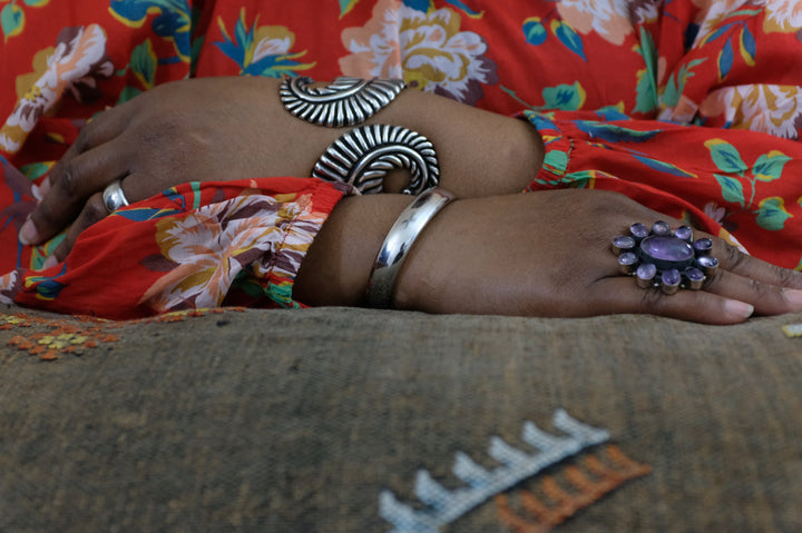 Sterling Silver Feather Clamper Bracelet