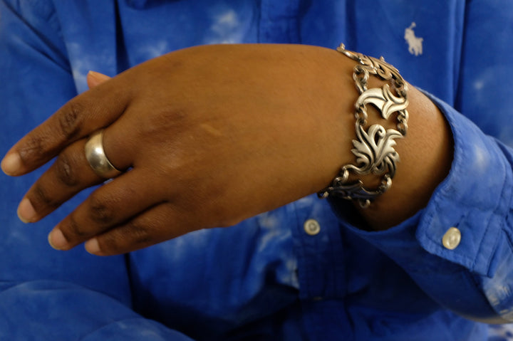 Sterling Silver Pedro Castillo Foliate Bracelet