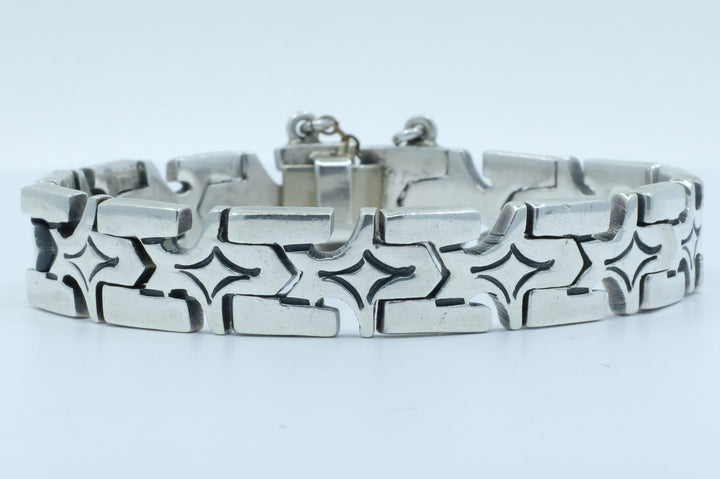 Sterling Silver Panel Bracelet