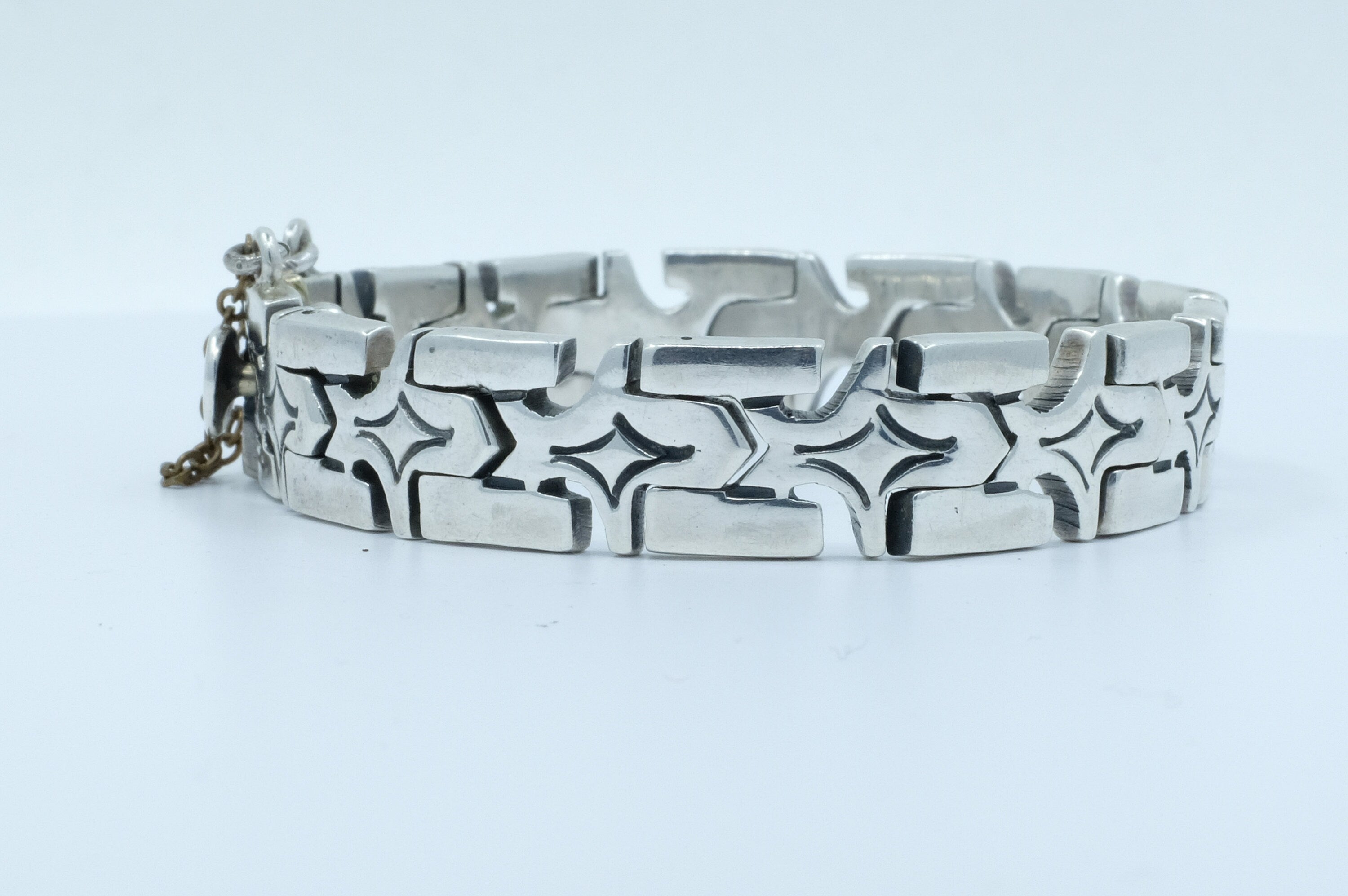 Sterling Silver Panel Bracelet