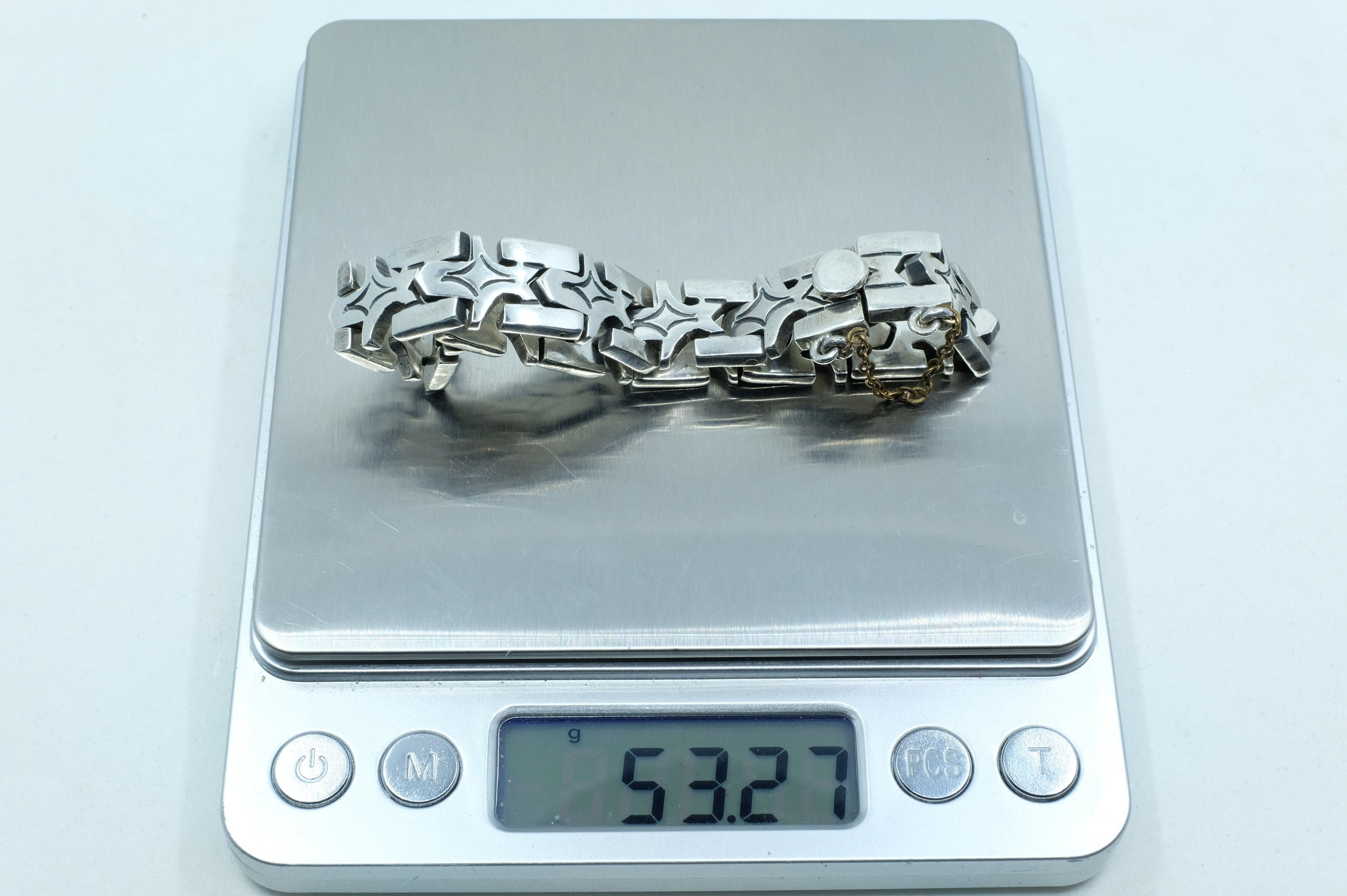 Sterling Silver Panel Bracelet