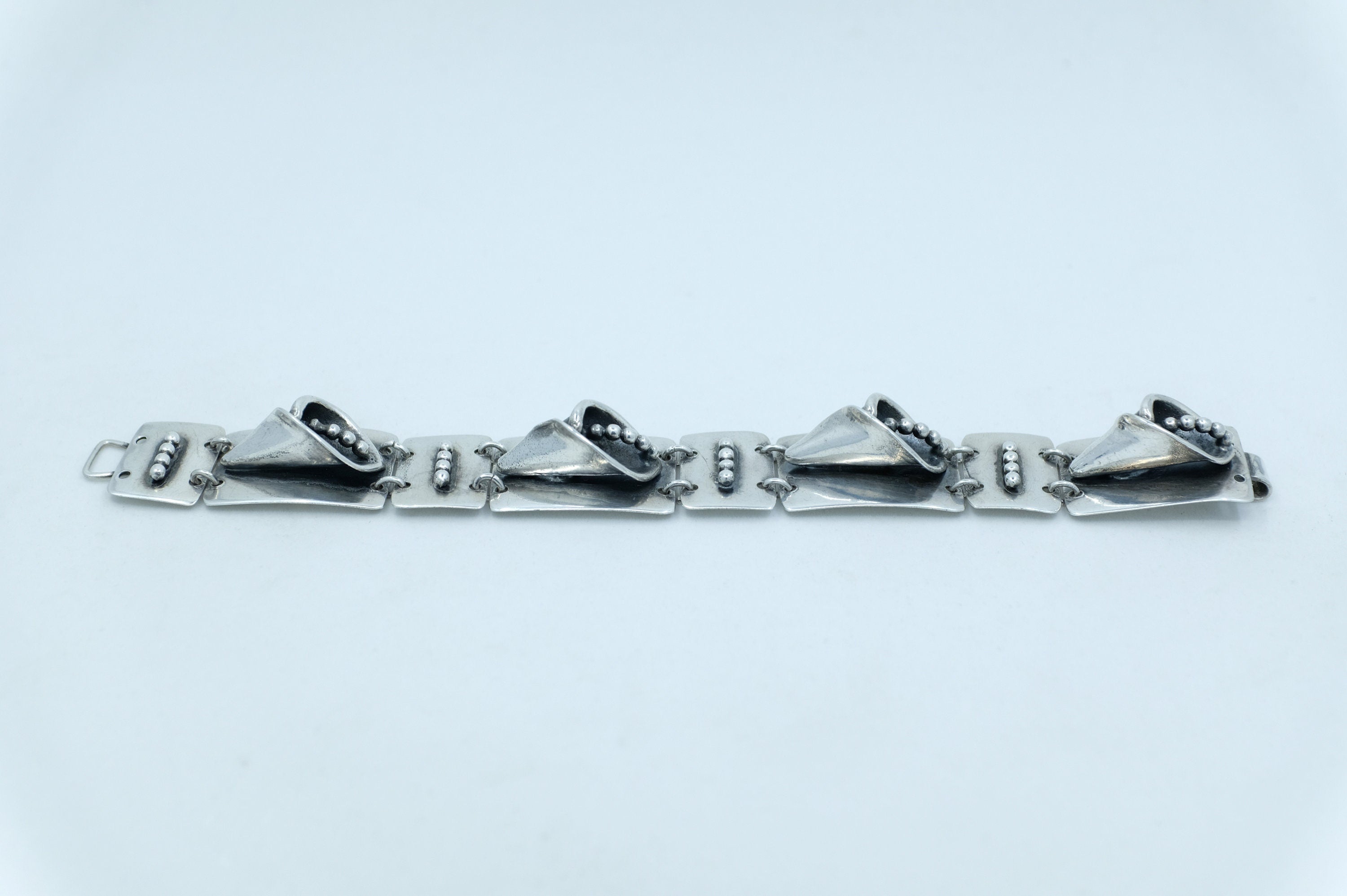 Sterling Silver Calla Lily Panel Bracelet