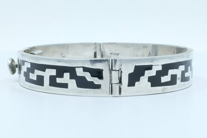 Sterling Silver Onyx Inlay Bracelet