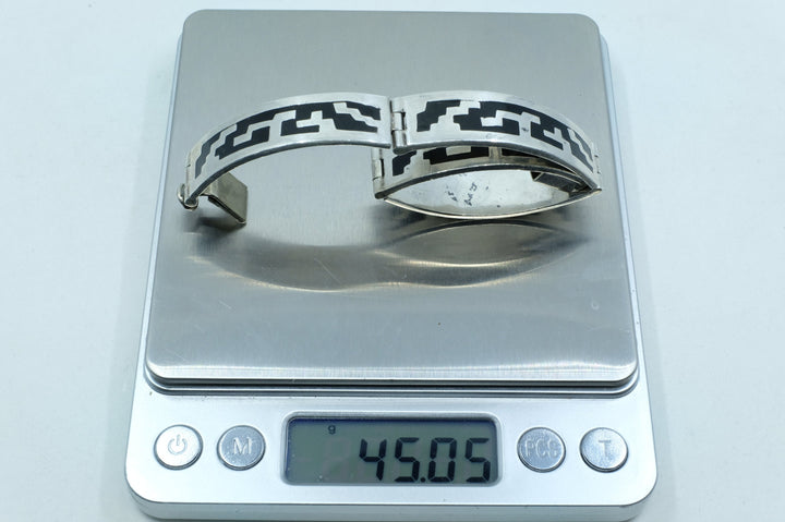 Sterling Silver Onyx Inlay Bracelet