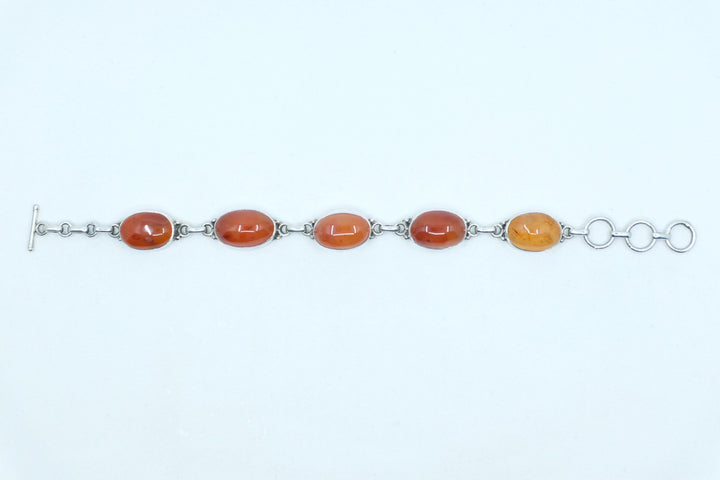 Sterling Silver Red Onyx Tennis Bracelet