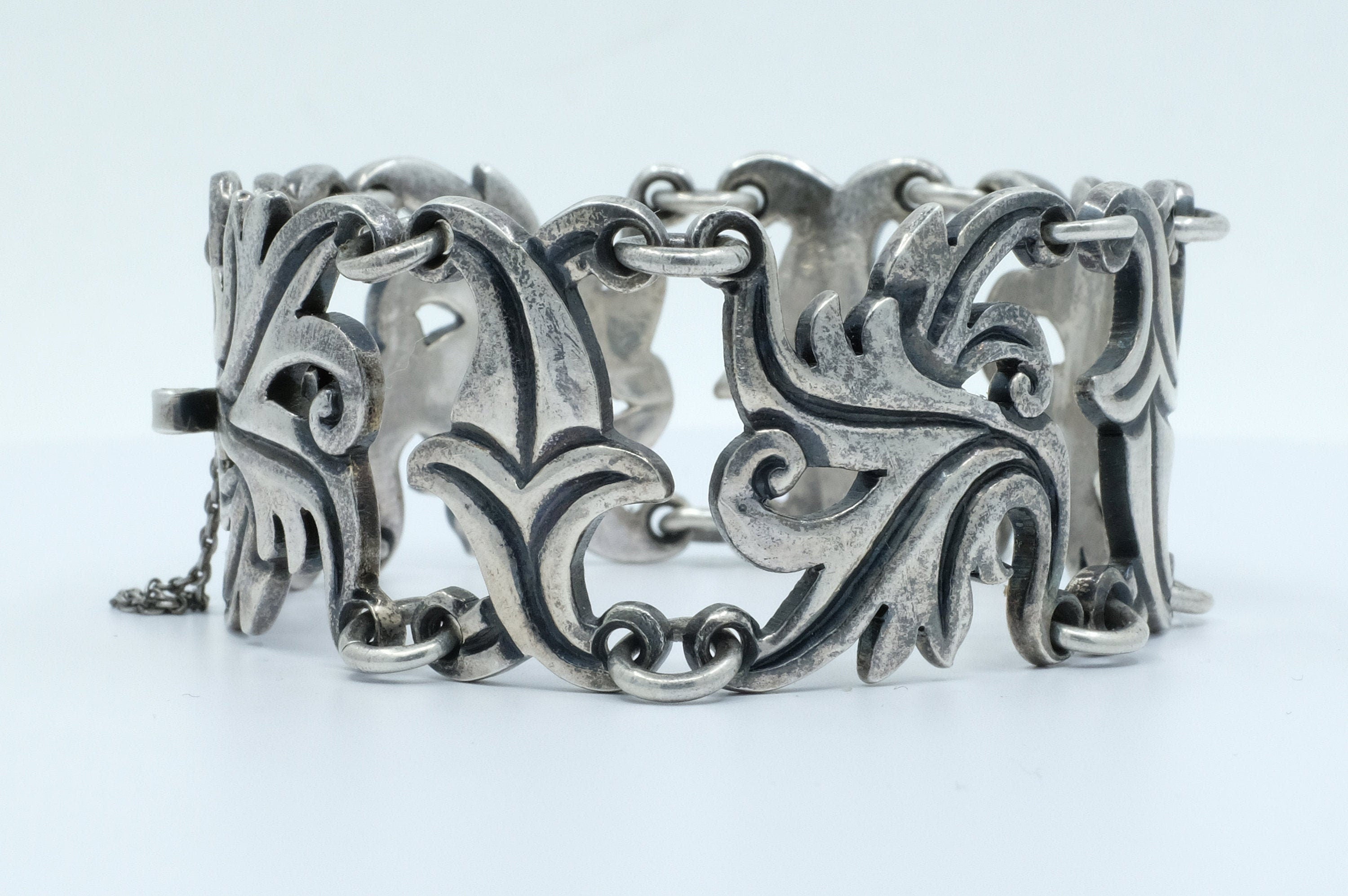 Sterling Silver Pedro Castillo Foliate Bracelet