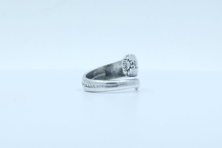 Sterling Silver Towle Floral Spoon Ring