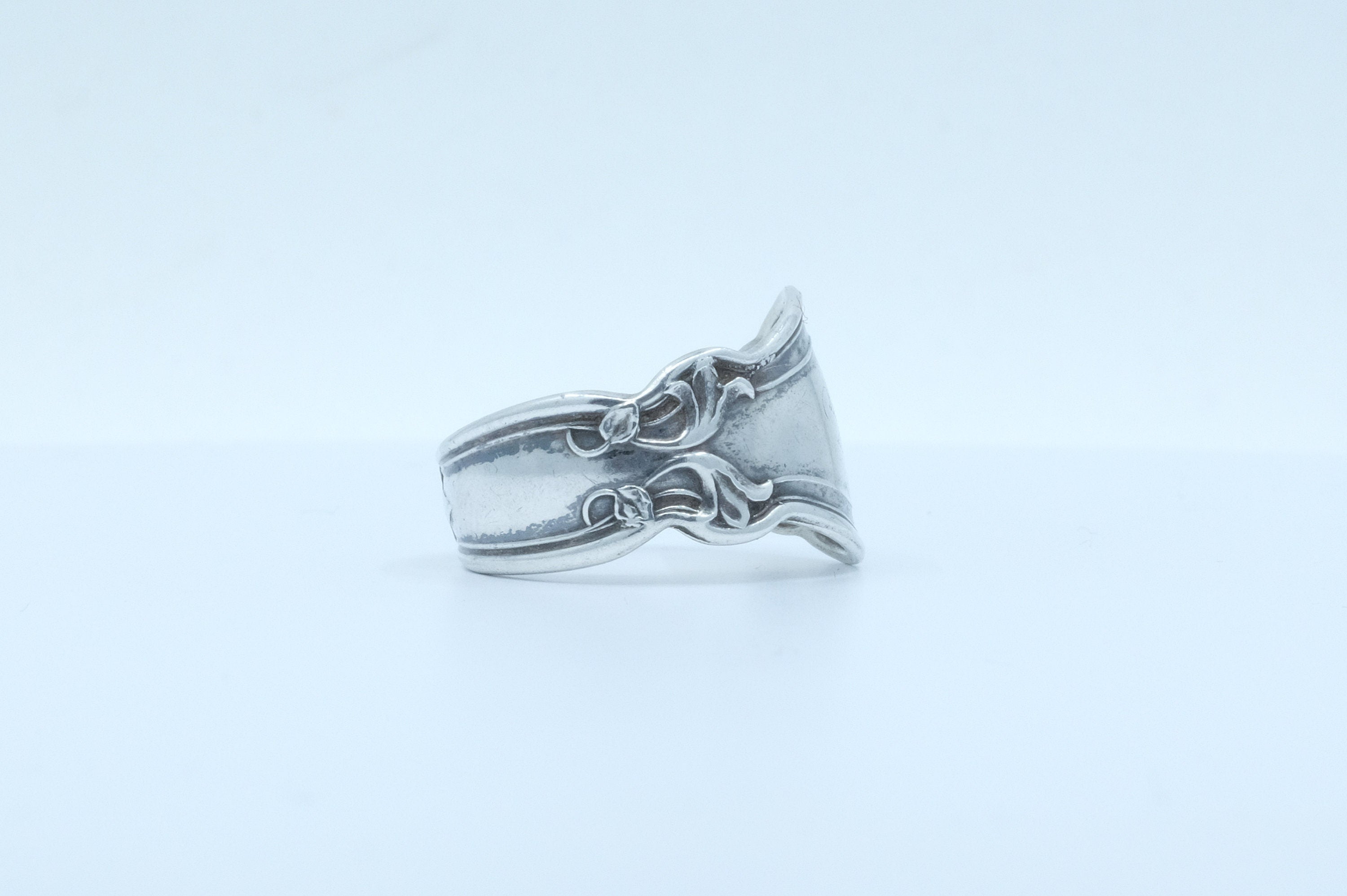 Sterling Silver Gorham Floral Spoon Ring