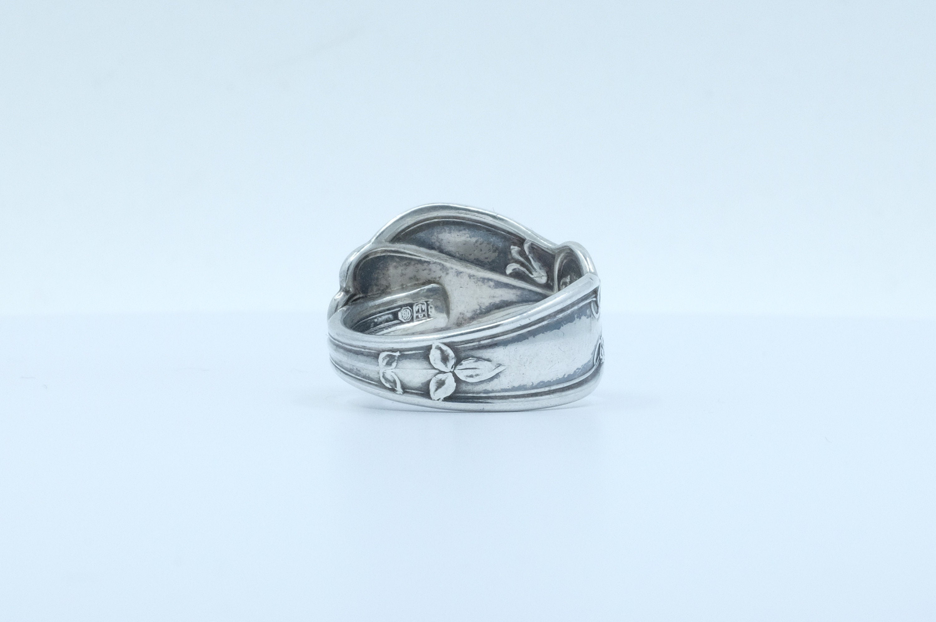 Sterling Silver Gorham Floral Spoon Ring