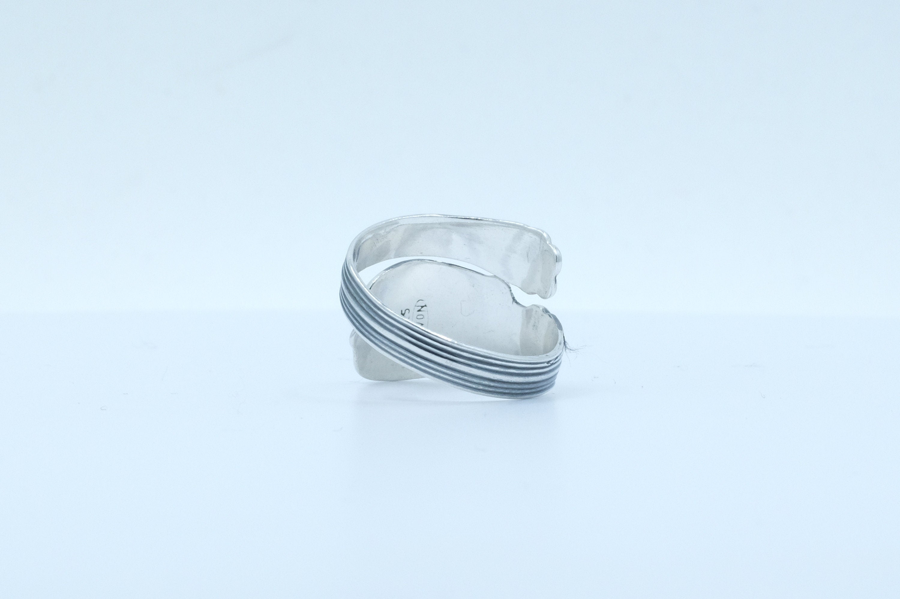 Sterling Silver Floral Spoon Ring