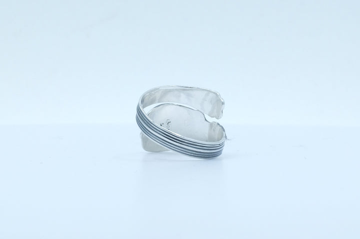 Sterling Silver Floral Spoon Ring