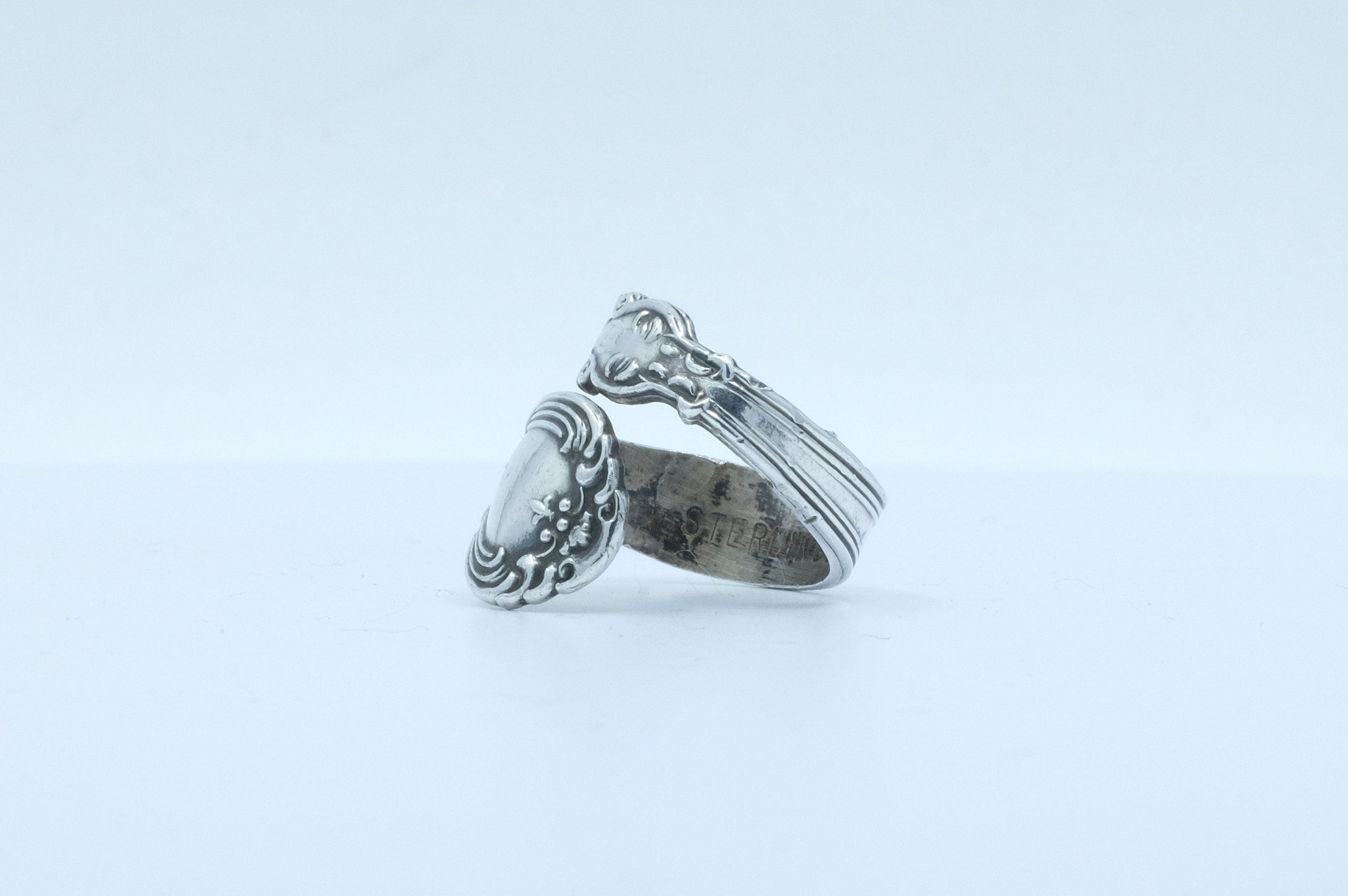 Sterling Silver Baroque Spoon Ring