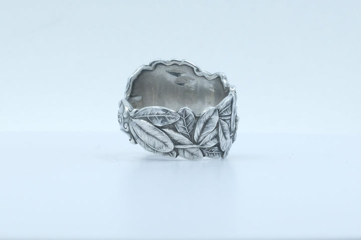 Sterling Silver Rhododendron Flower Spoon Ring