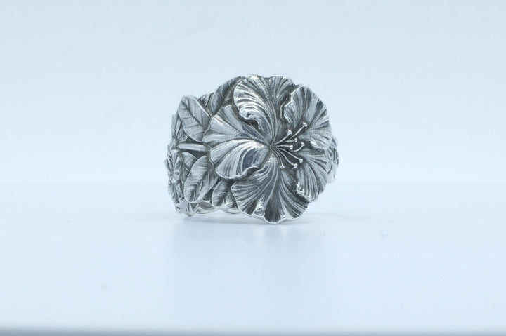 Sterling Silver Rhododendron Flower Spoon Ring