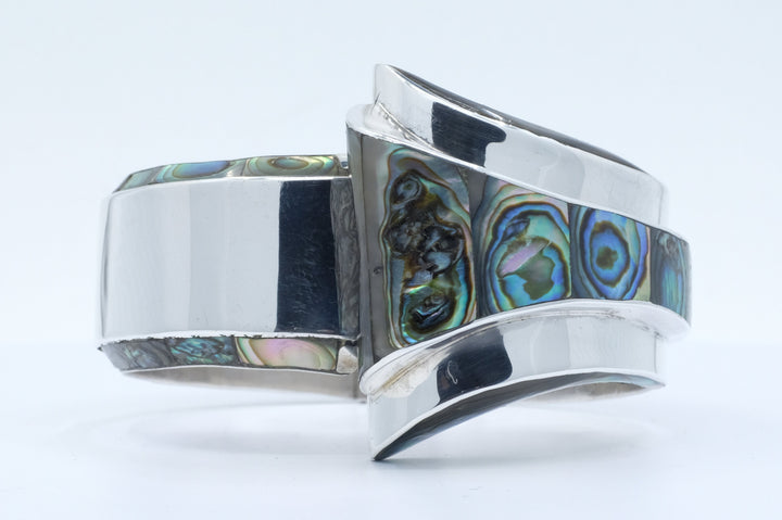 Sterling Silver Alfredo Villasana Abalone Hinged Bracelet