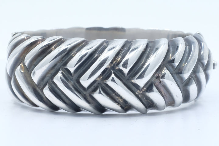 Sterling Silver Hinged Bangle Bracelet