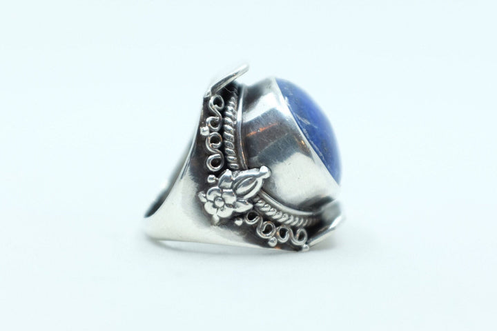 Sterling Silver Lapis Tibetan Ring