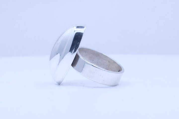 Sterling Silver Oval Modernist Ring