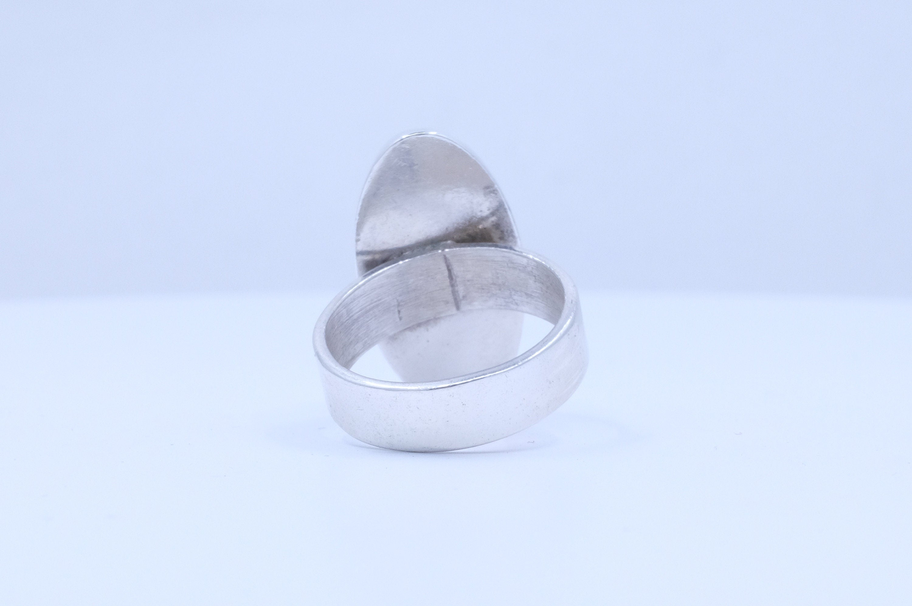 Sterling Silver Oval Modernist Ring