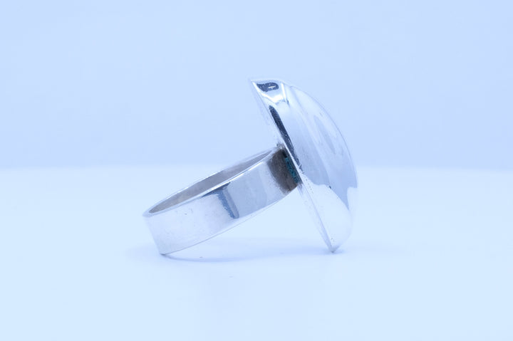 Sterling Silver Oval Modernist Ring