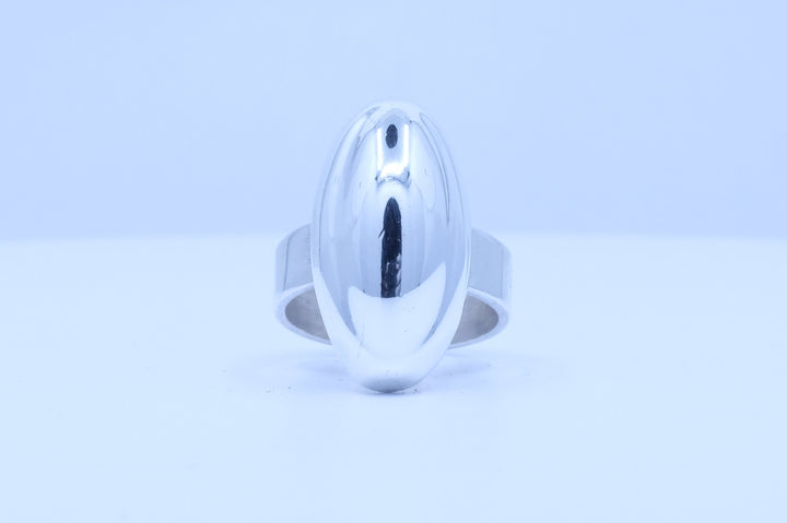 Sterling Silver Oval Modernist Ring