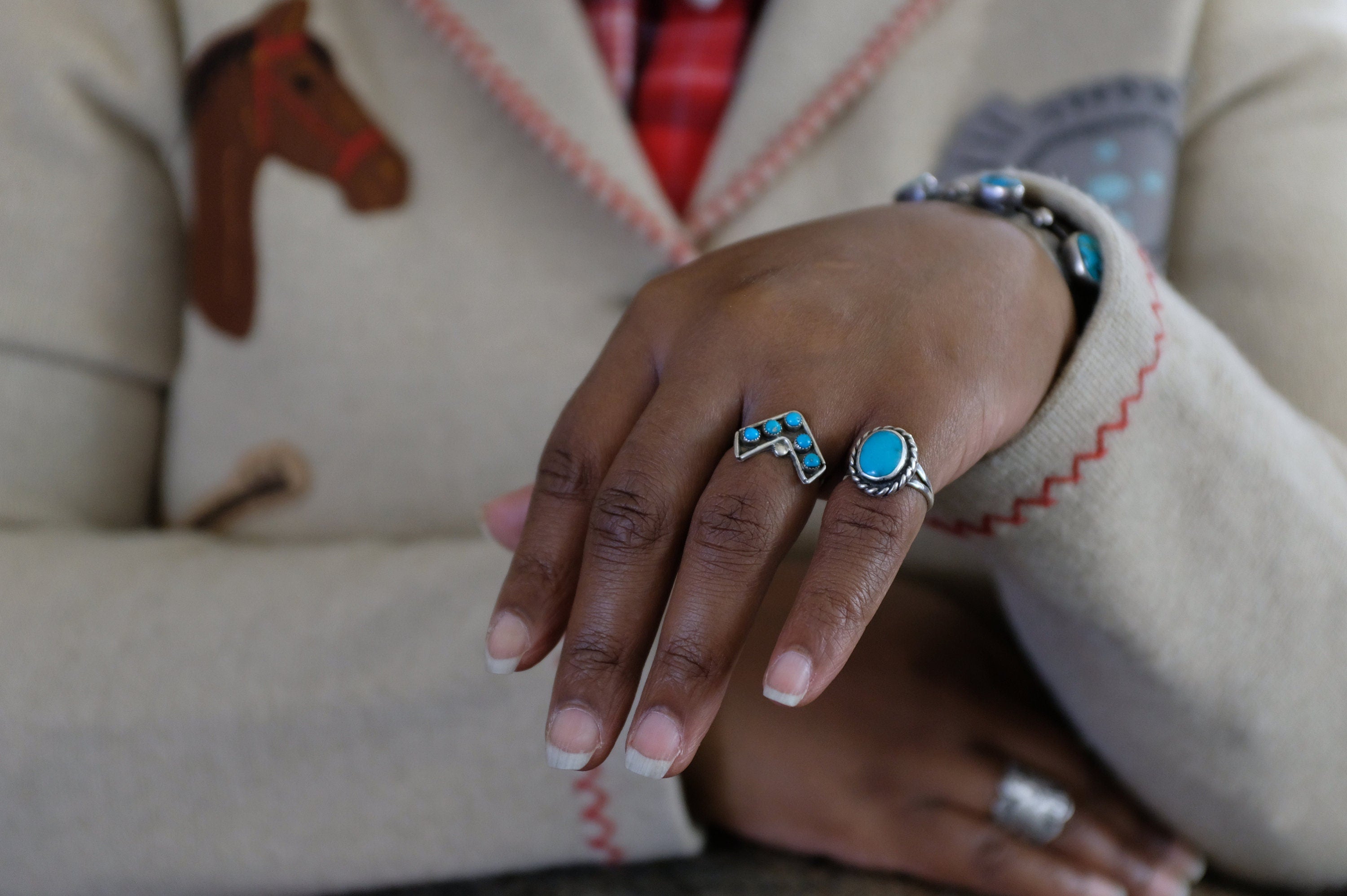 Sterling SIlver Fred Harvey Era Petit Point Ring