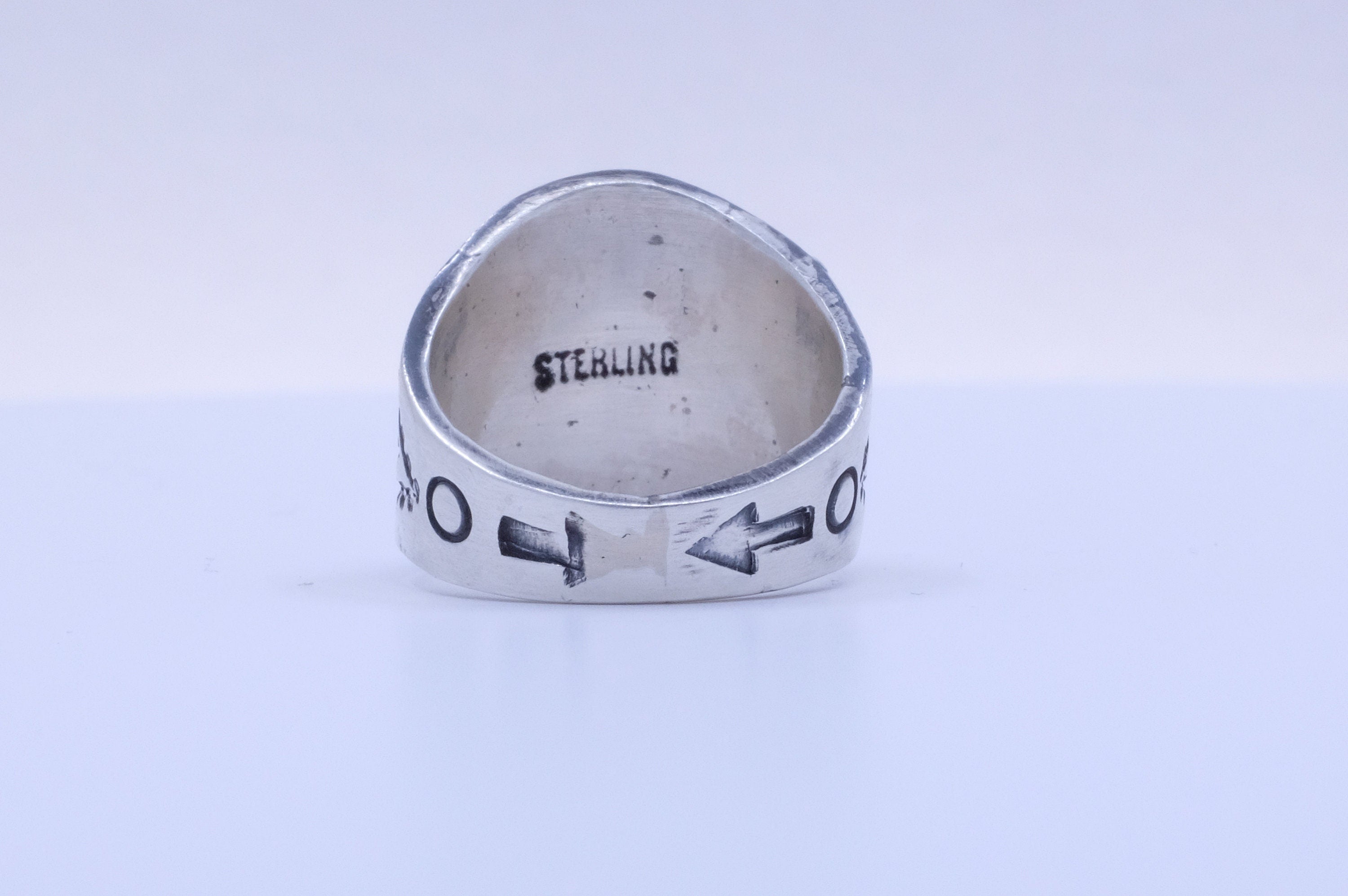 Sterling Silver Fred Harvey Era Horse/Dog Ring