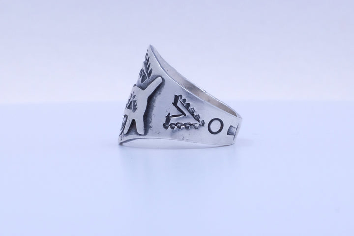 Sterling Silver Fred Harvey Era Horse/Dog Ring