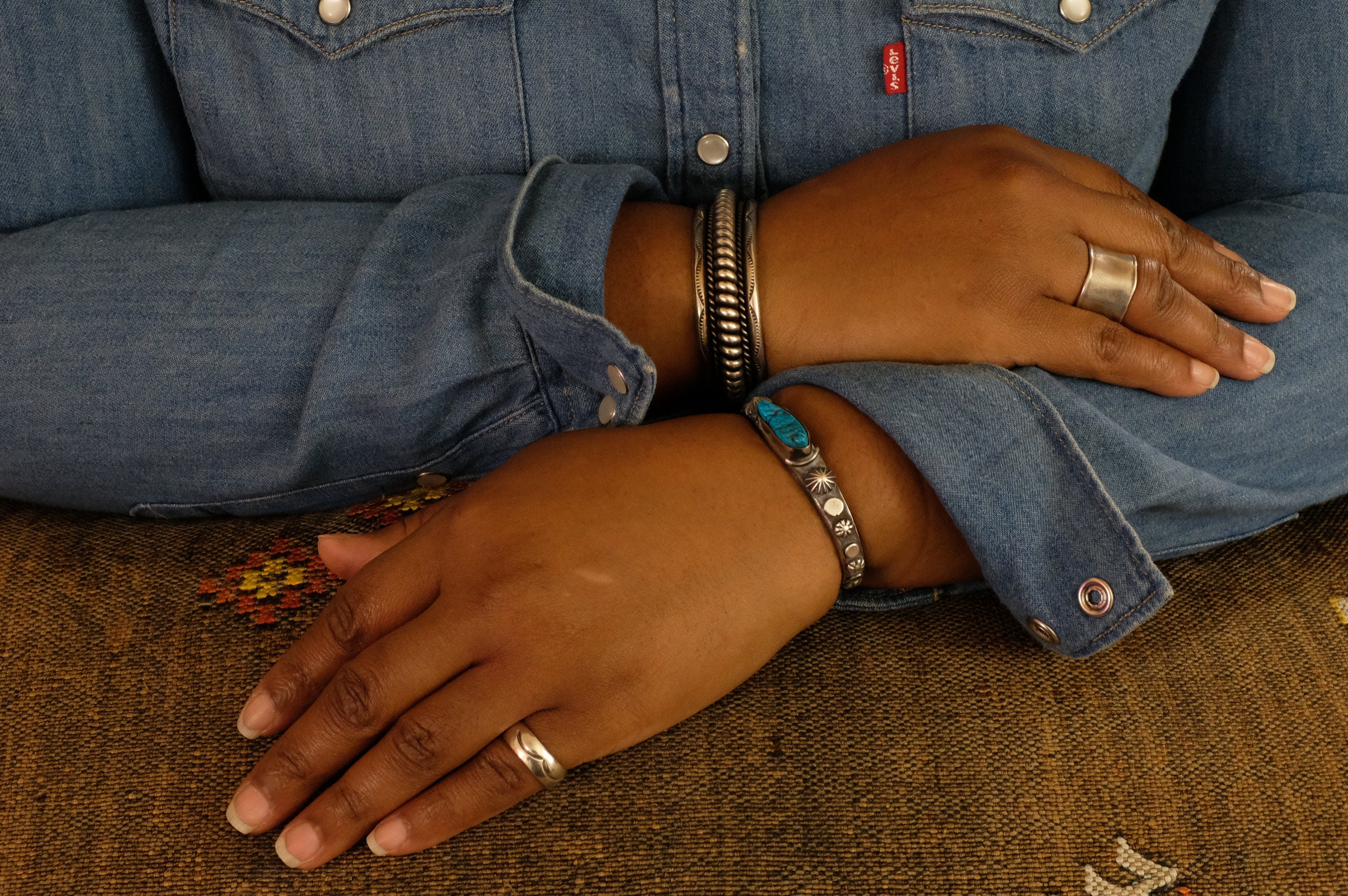 Sterling Silver Chimney Butte Navajo Cuff Bracelet