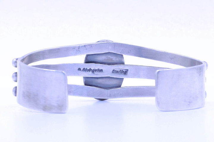 Sterling Silver Navajo Paul Livingston Cuff Bracelet