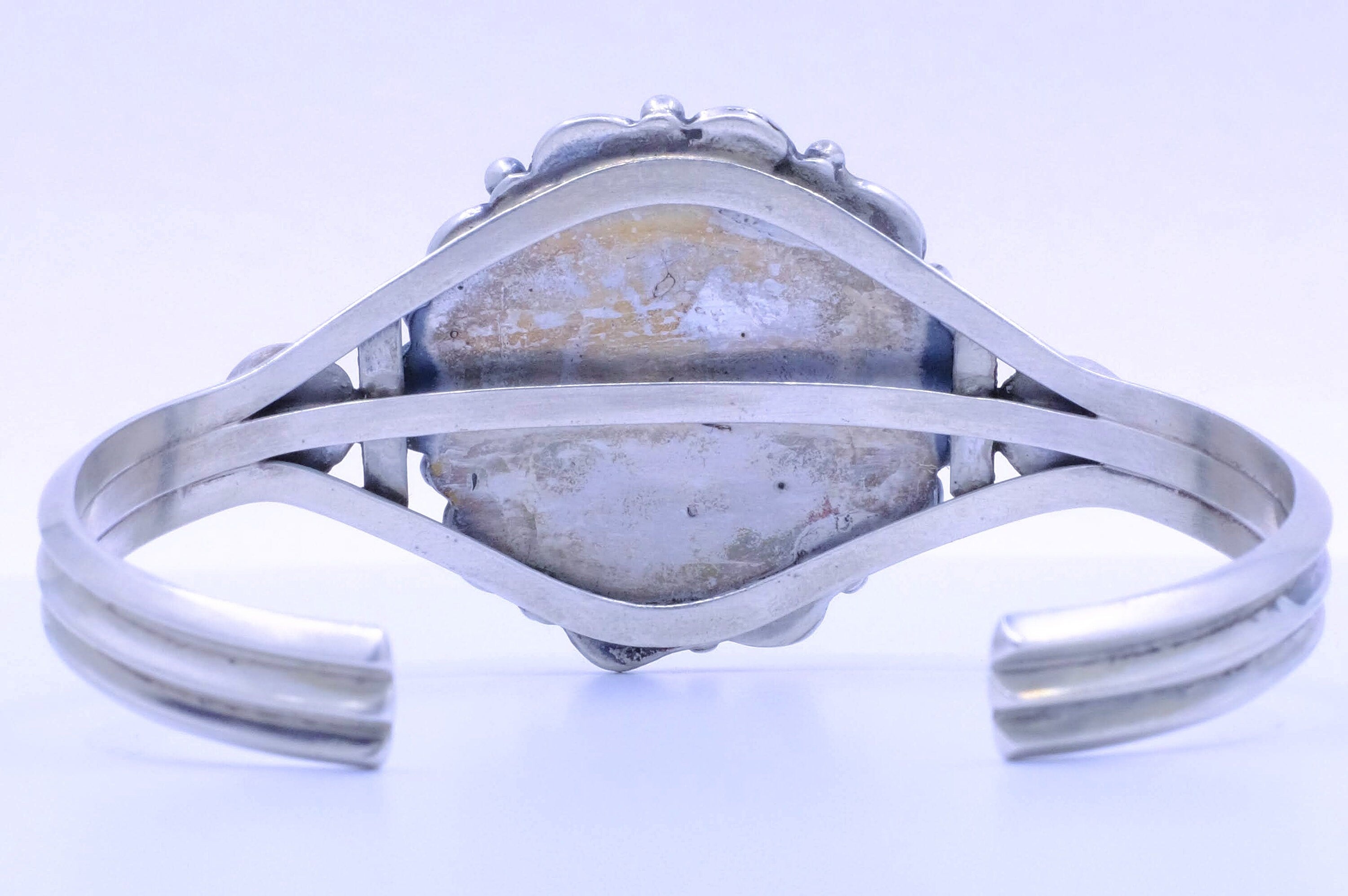 Sterling Silver Orange Spiny Oyster Navajo Cuff Bracelet